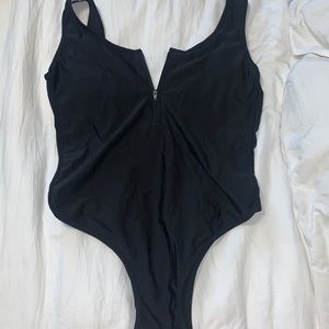 Zip up cheeky one piece